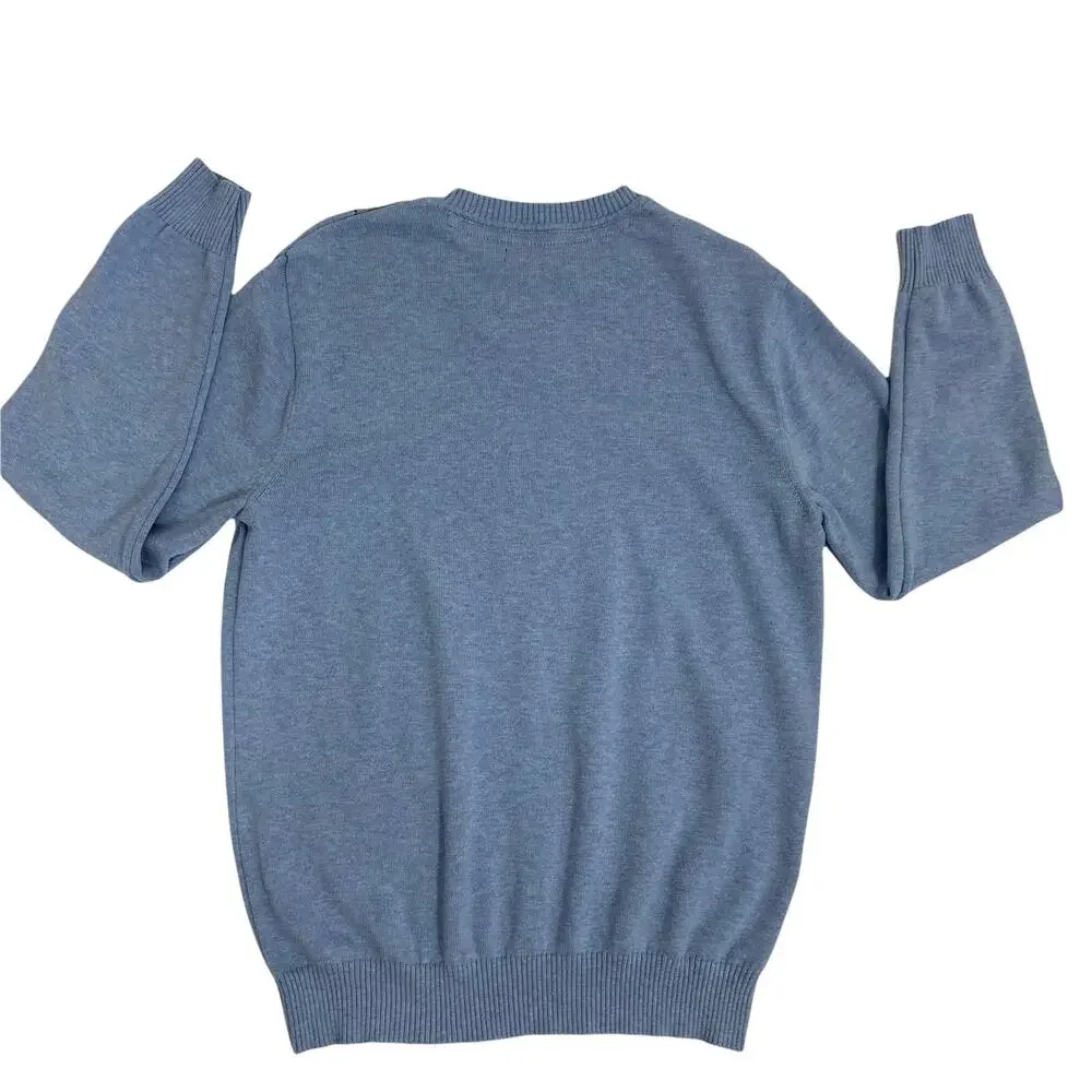 Club Room 100% Cotton Blue Pullover Men's Sweater Size Small - Picture 4 of 9